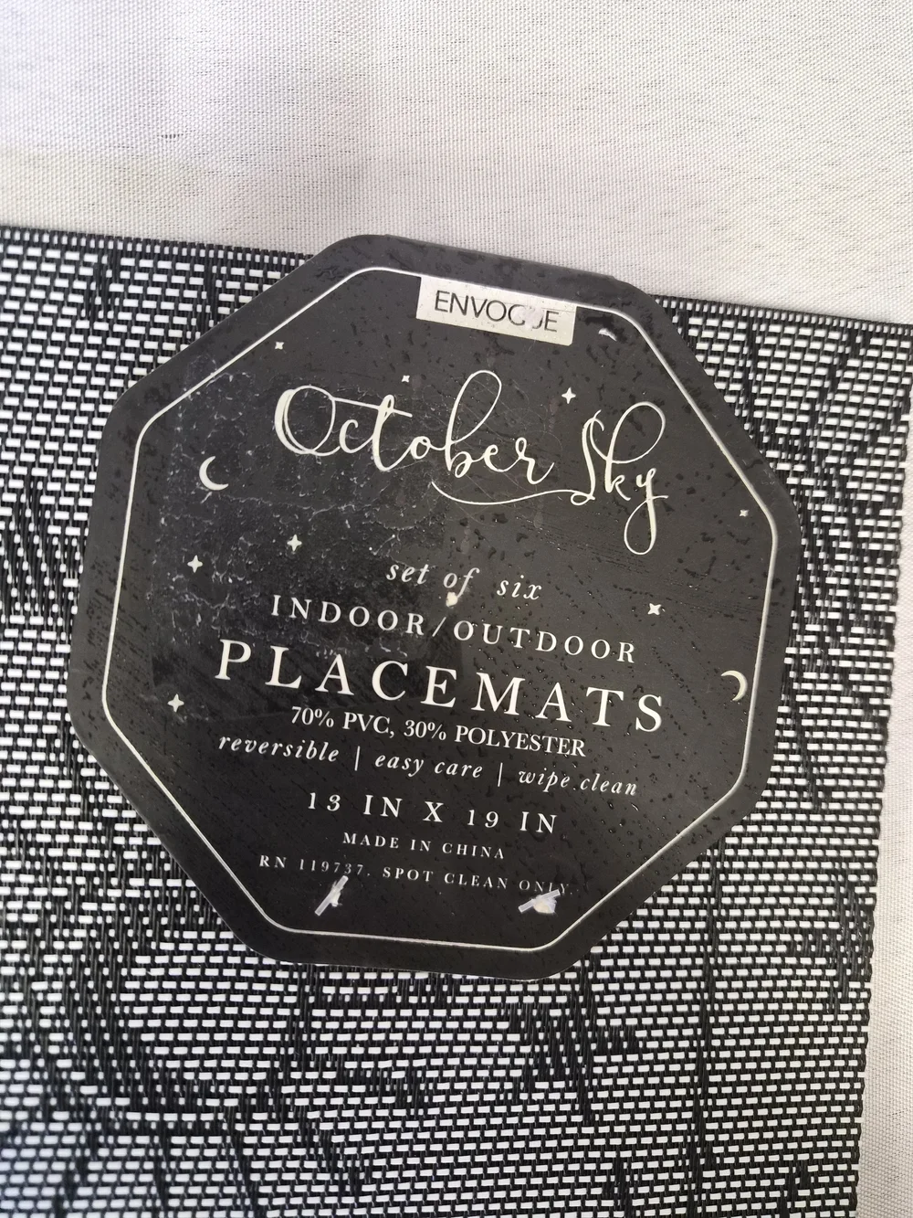 Envogue Black Sun & Star Placemat Set